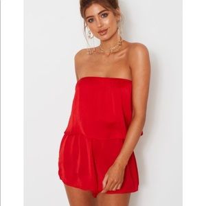 White Fox Boutique Silver Goddess Romper